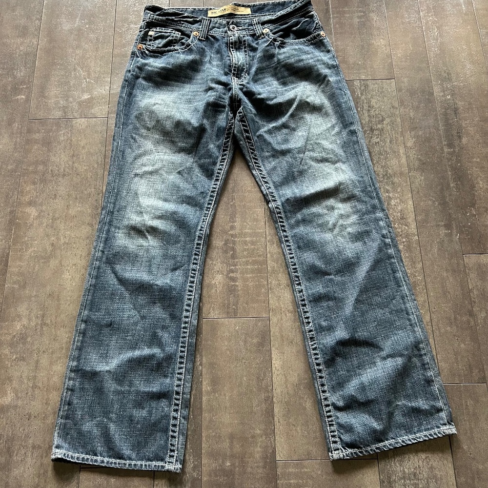 Men's Big Star Pioneer Regular Boot Cut Stone Wash Jeans